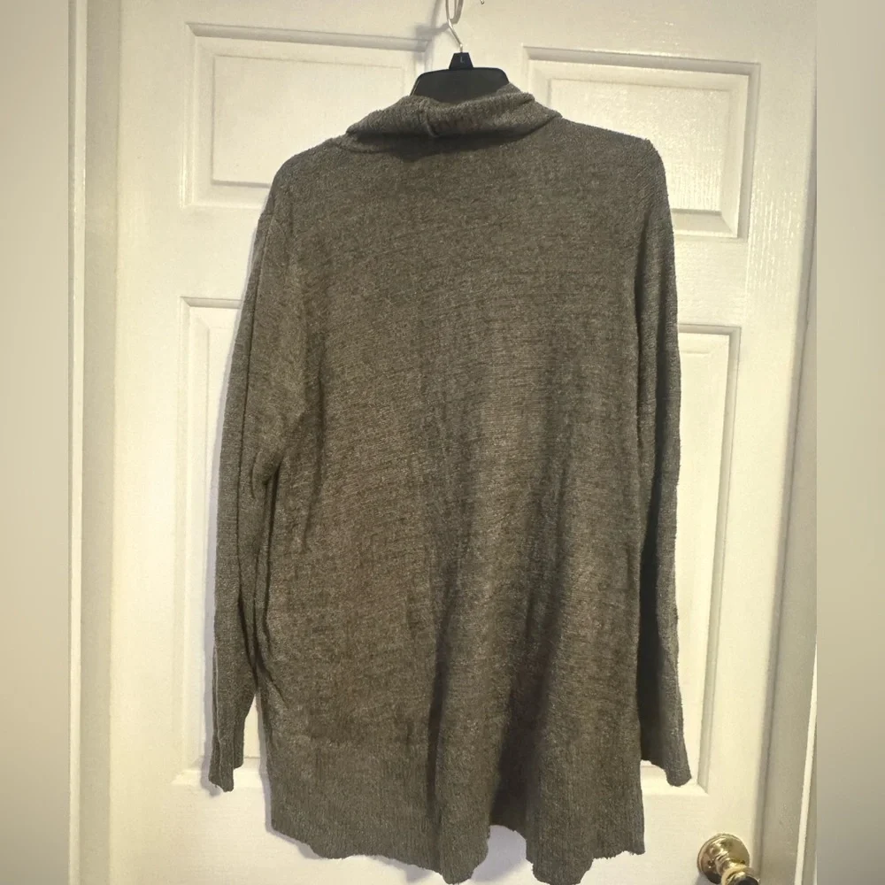 BAREFOOT DREAMS COZY CHIC LITE Soft Warm Mossy Olive Green Circle Cardigan Sz M - Picture 3 of 8